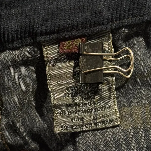 7 For All Mankind Bootcut Corduroy Pants A Pocket Low Rise Navy Minimalist 29 - Image 4