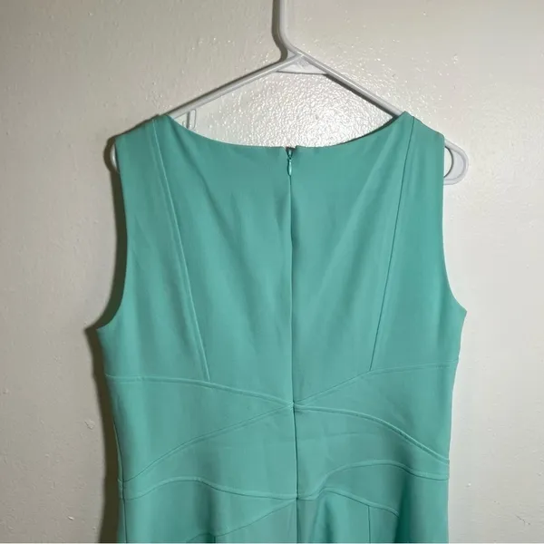 Lauren Ralph Lauren‎ Women's Size 14 Sleeveless Dress Mint Green A-Line Boatneck - Image 7