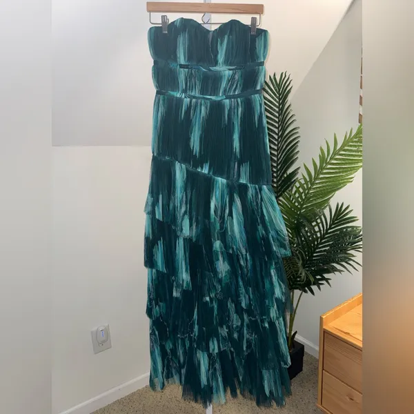 Hutch Lanza Strapless Tiered Ruffle Maxi Dress 4‎ Anthropologie Tulle Gown NWT - Image 6