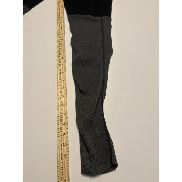 Nike Dri-Fit Womens Medium Black Gray Colorblock Leggings Running Athletic - Image 8