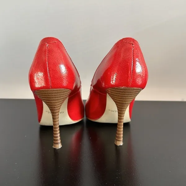 XAppeal Red Peep Toe Heels Sz 6.5‎ - Image 4