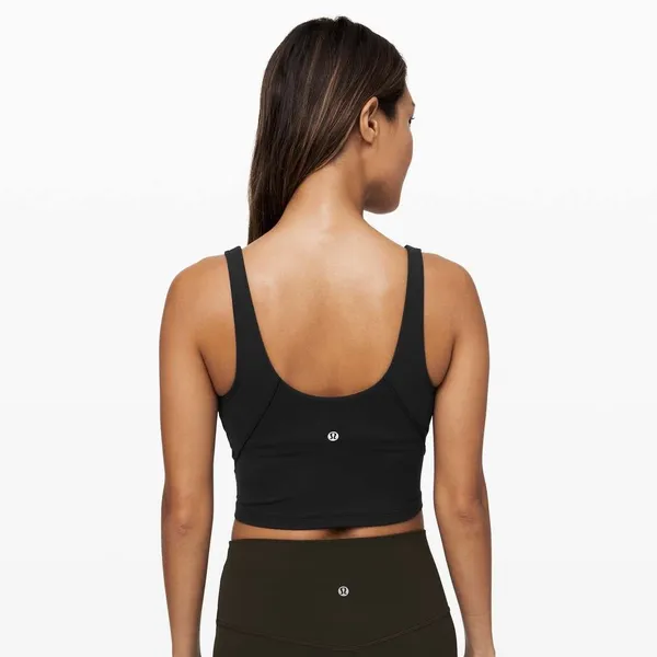Lululemon Align Tank in Black Stretch Yoga Solid Athletic Sleeveless Top Cropped - Image 2