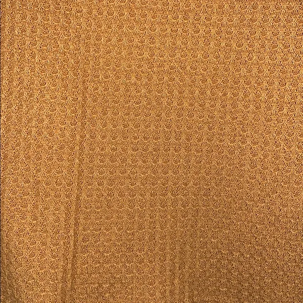 Express Mustard Waffle Knit Off Shoulder Top M - Image 4