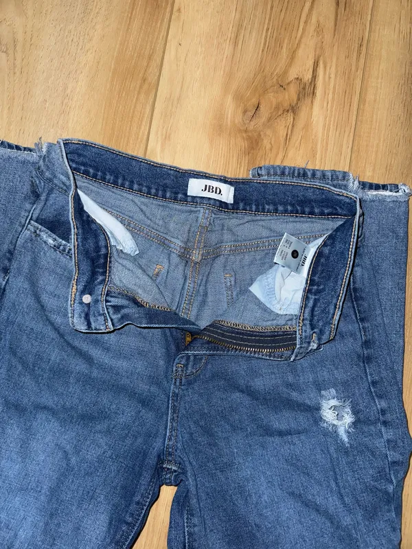 JBD Jeans Straight leg distressed blue denim - Image 3