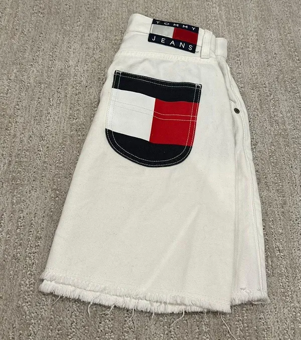 Tommy Hilfiger White Denim Skirt - Image 4