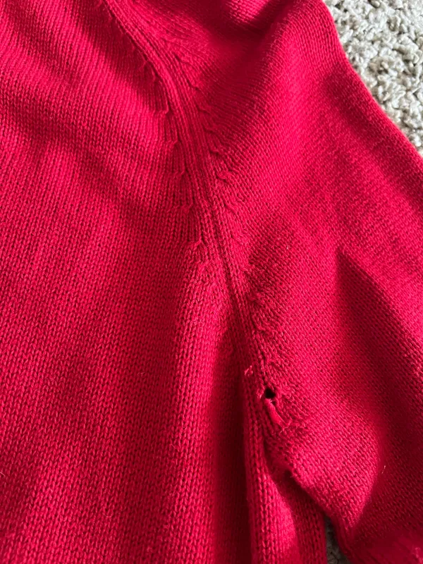Lauren Ralph Lauren Classic Red Quarter Zip Pullover L/G - Image 10