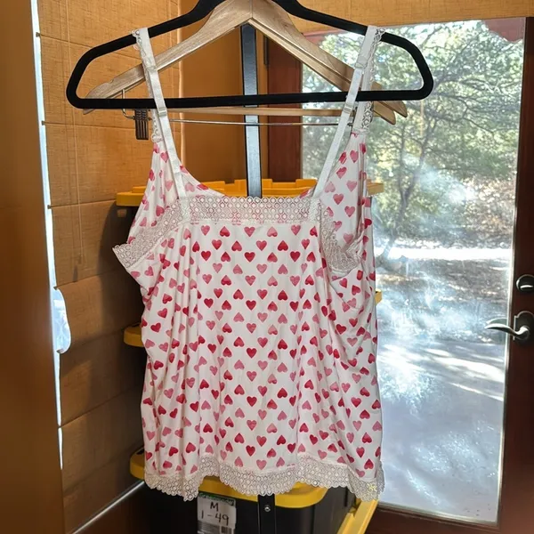 Jessica Simpson Pj Red Heart Valentine Lace Top Size Large - Image 7