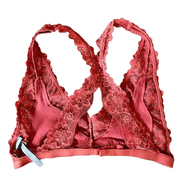 Aerie Lace Racerback Orange Unpadded Bralette - Image 2