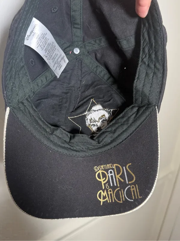 Disneyland Paris Black and Gold Glitter Cap with Star Embroidery Adult OS - Image 8