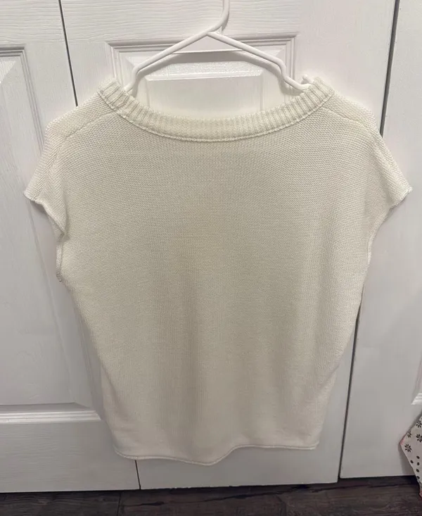 White Knit Top Size M - Image 2