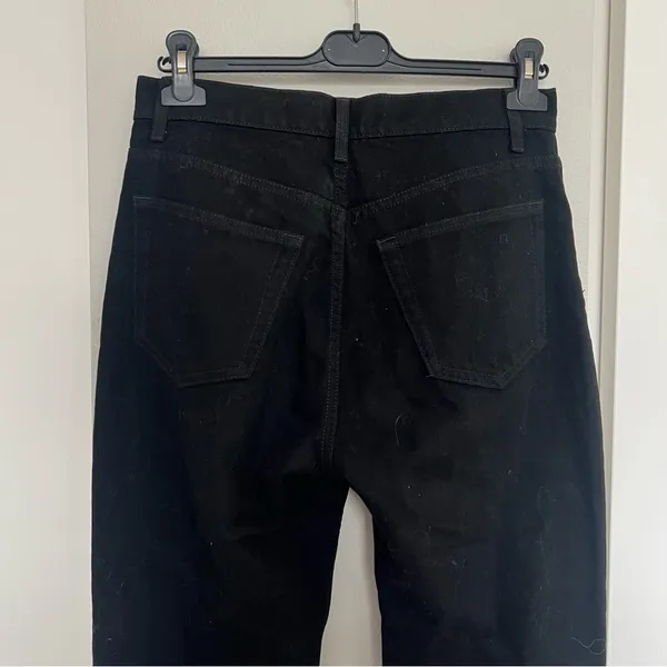 Reformation Rowe Mid Rise Relaxed Straight Jeans – Chic Black Sustainable - 27 - Image 5