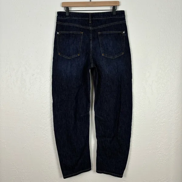 Pilcro Anthropologie The Bow Boyfriend Dark Wash Distressed Jean Size 30 - Image 3