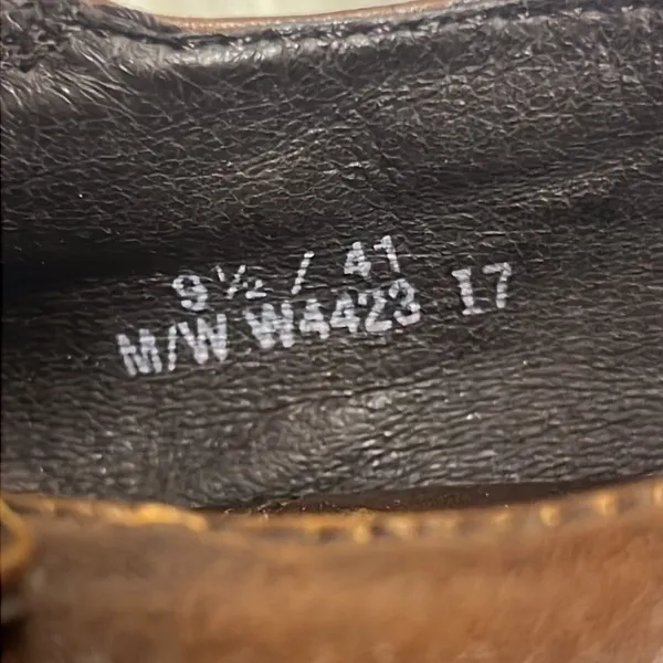 Hand Crafted Born Mary Jane Heeled Shoe Brown Genuine leather Size 9.5 Bin11 - Image 11