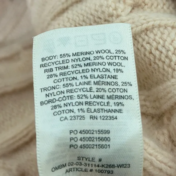 Aritzia Sunday Best Merino Wool Cotton Lottie Cable Knit Cropped Polo Sweater XS - Image 8