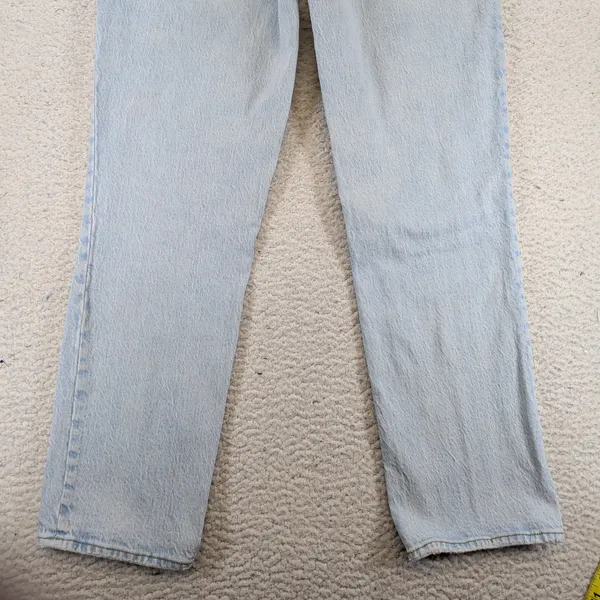 Abercrombie Fitch Curve Love 90s Straight Ultra High Rise Light Wash Jeans 26/2S - Image 6