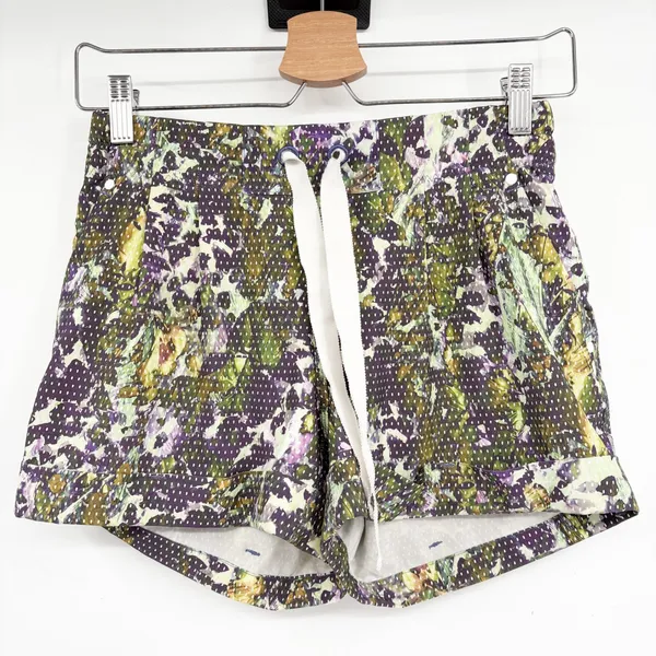Lululemon Womens Spring Break Away Floral‎ Sport White Multi Athletic Shorts 4 - Image 3