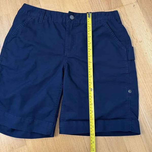 Carhartt Women's Original Fit Smithville Ripstop Shorts Blue 8 EUC Gorp Roll Up - Image 7