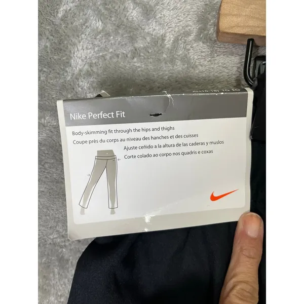 Vintage Nike Track Pants Black Blue Swoosh Y2K Windbreaker Athletic XL New - Image 10