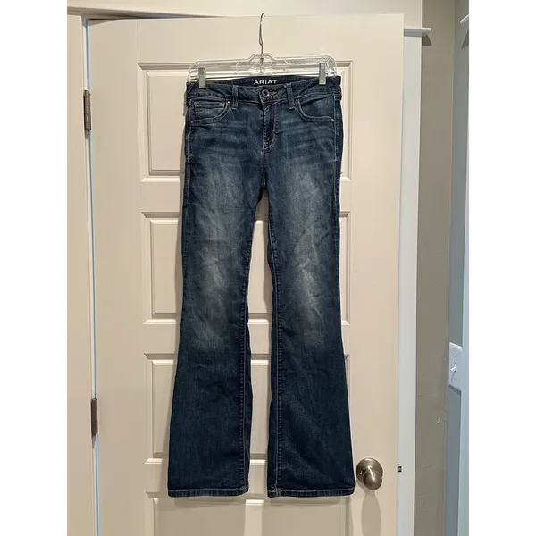 Ariat Women's Ultra‎ Stretch Crosshatch Boot Cut Jeans Size 27R Western Denim - Image 2