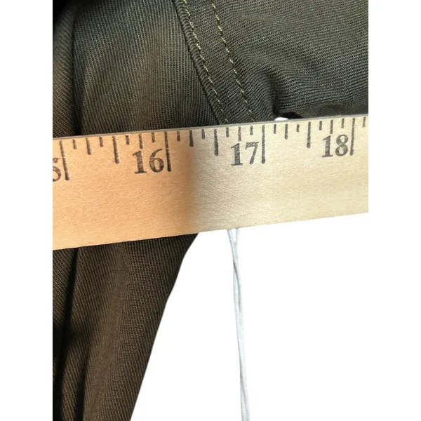 NWT GOOD AMERICAN‎ Anthropologie Olive Green Utility Belted Jacket Coat 2 Medium - Image 8