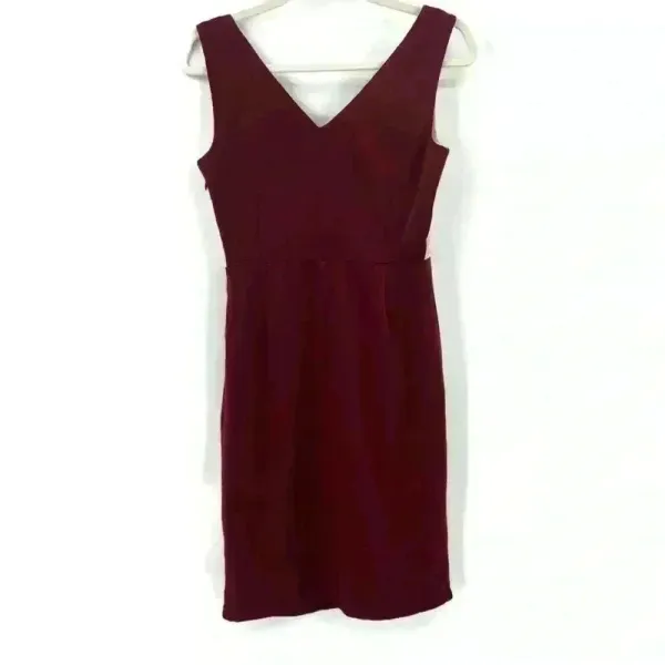 Marc‎ Angelo Maroon/Beige Dress Size 8 Red - Image 2