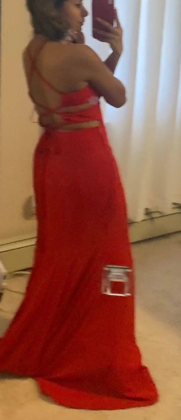 Red Prom Dress Formal Dress Long - Image 2
