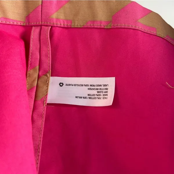 Isaac Mizrahi for Target|Pink and Tan Houndstooth Raincoat sz Small - Image 4