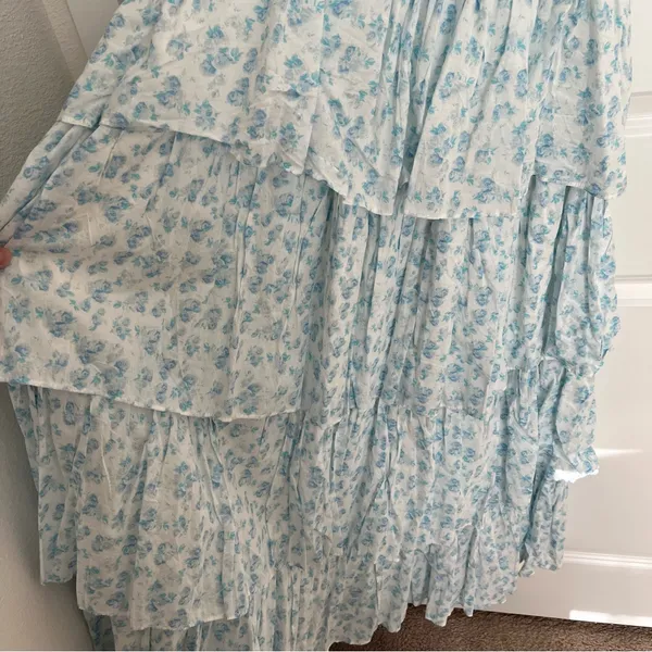 NEW Altar’d State Blue Floral Layered Maxi Dress Size Medium NWT - Image 9