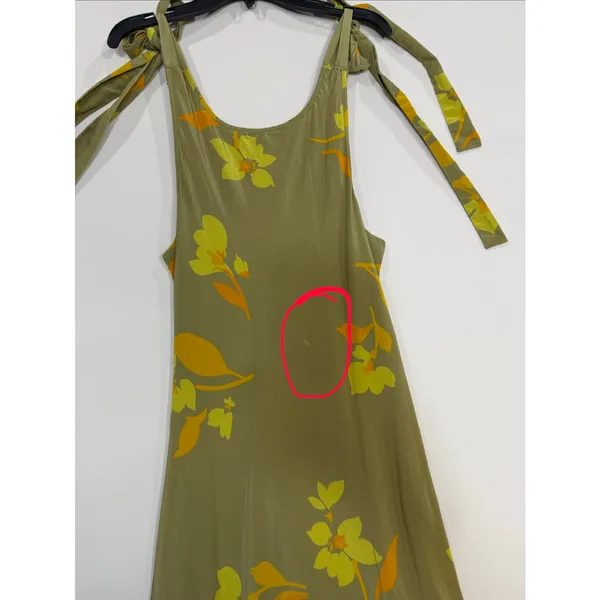 Soleil Soleil Ines green floral silk Dress Size 2 - Image 4