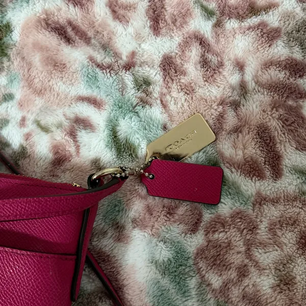 Dark Pink Coach Bag - Image 3
