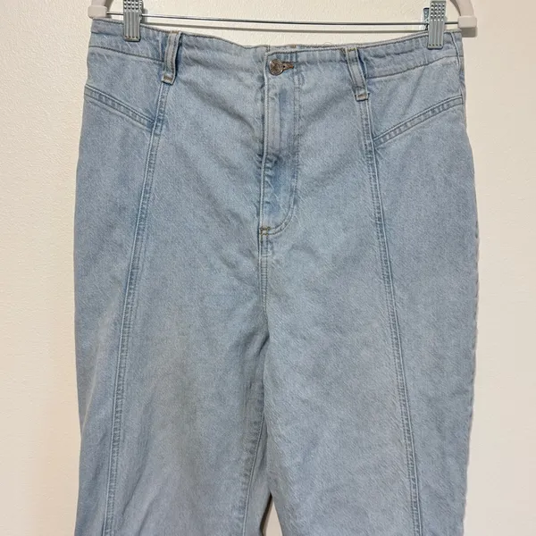 Free People We the Free Florence Flare High Waist Jeans Size 31 Light Wash Boho - Image 4
