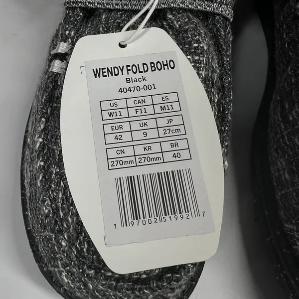 Hey Dude Wendy‎ Fold Boho Black Faux Fur Lined Loafer Slip On Shoes W11 - Image 5