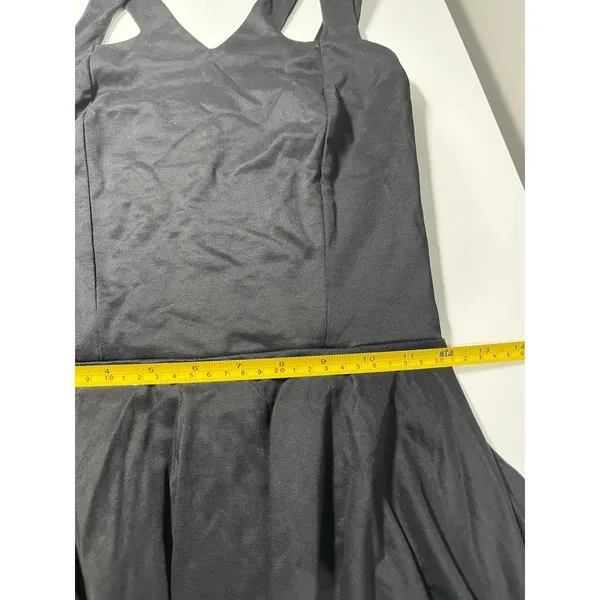 Other Stories‎ Black Halter Neck Fit Flare Dress Womens Size 4 - Image 6