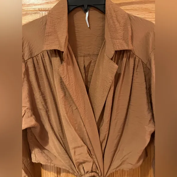 Young Fabulous & Broke YFB Derby Cutout Midi Brown Shirtdress‎ Dress Size Small - Image 5
