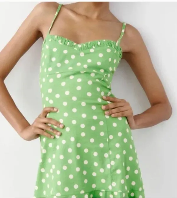 Zara Polka Dot print Dress - Image 4
