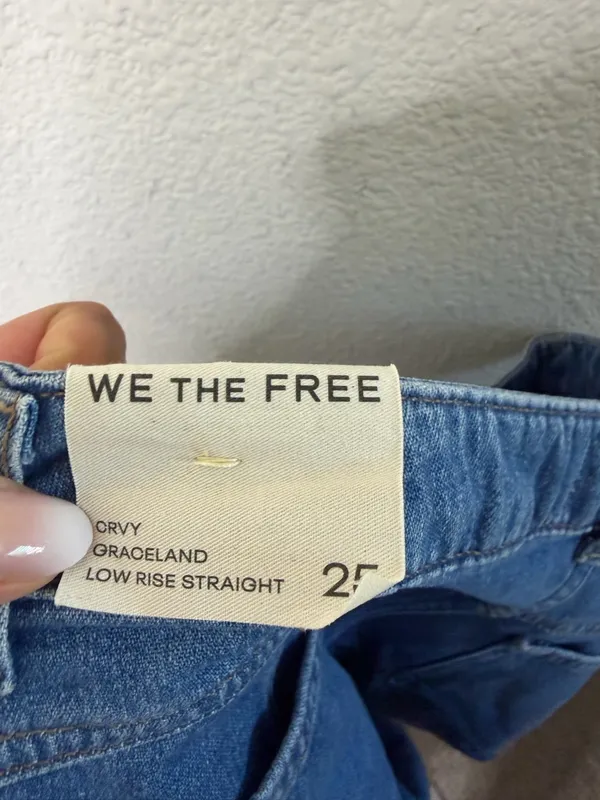 NWT We The Free CRVY Graceland Low Rise Straight Jeans Country‎ Blue Size 25 - Image 11