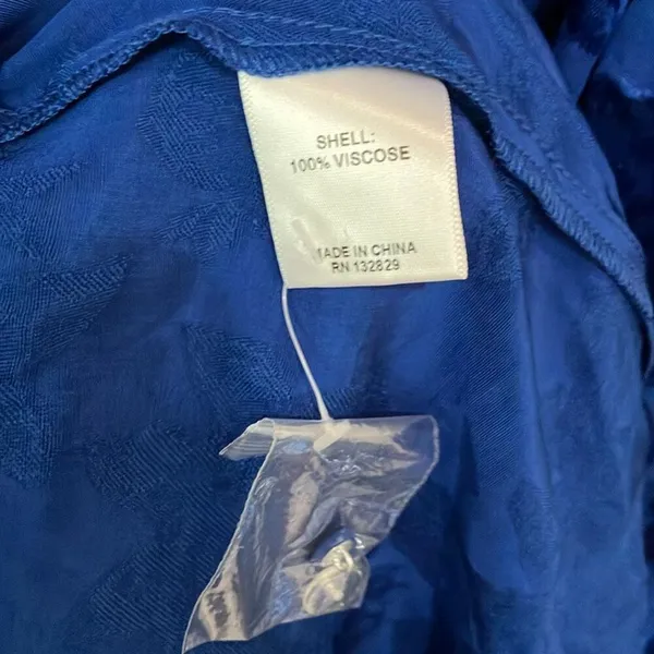 Majorelle Bedford Mini Dress cobalt blue floral satin wrap Small #800 - Image 10
