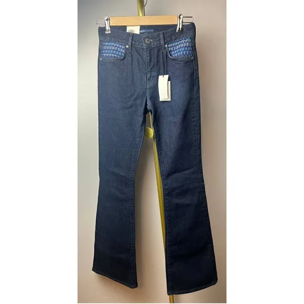 Anthropologie x Levi's Made & Crafted Stem Flare Embroidered Jeans NWT Sz. 25 - Image 2