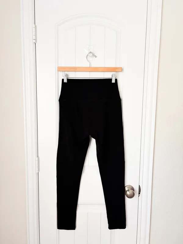 Offline by Aerie OG Cotton High Waisted Leggings Black Size Medium Short - Image 2