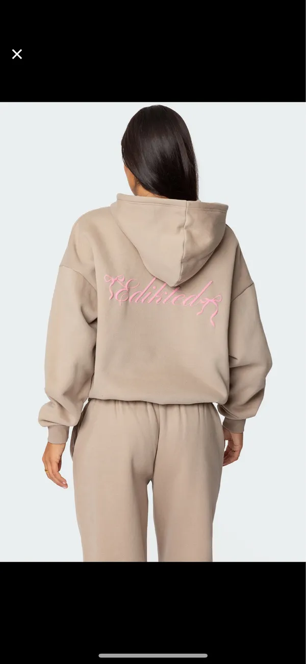 Edikted Hoodie Bow Sasha Detail - Image 2