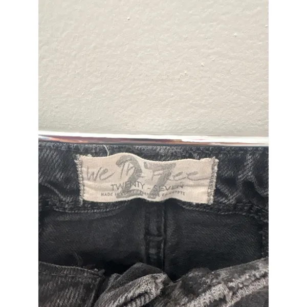 We The Free Free People Black Flare Jeans Seam Detail High‎ Rise Size 27 - Image 2