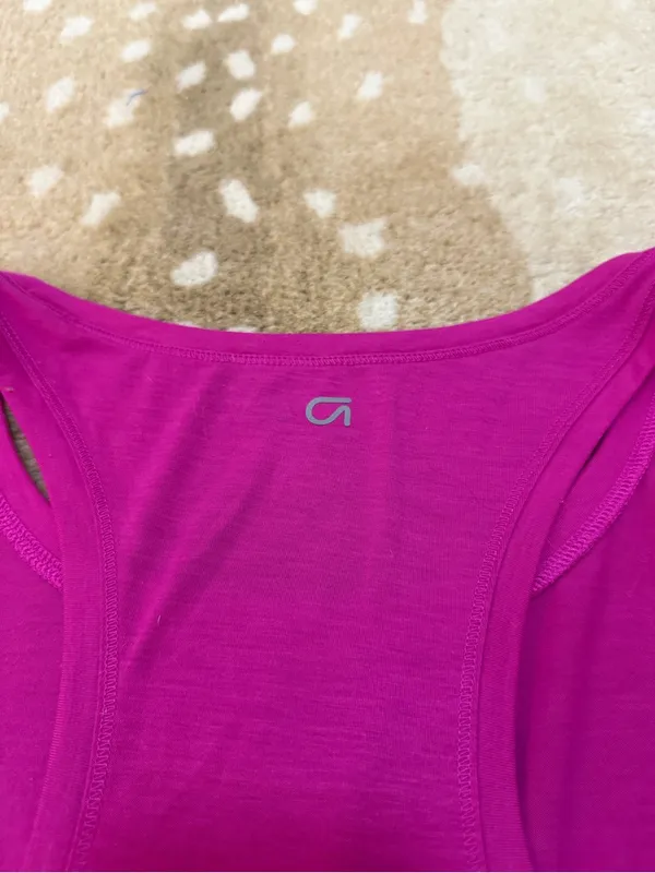 GapFit gDry High-Low Racerback Tank Top Electric Pink Size Large Athletic - Image 6