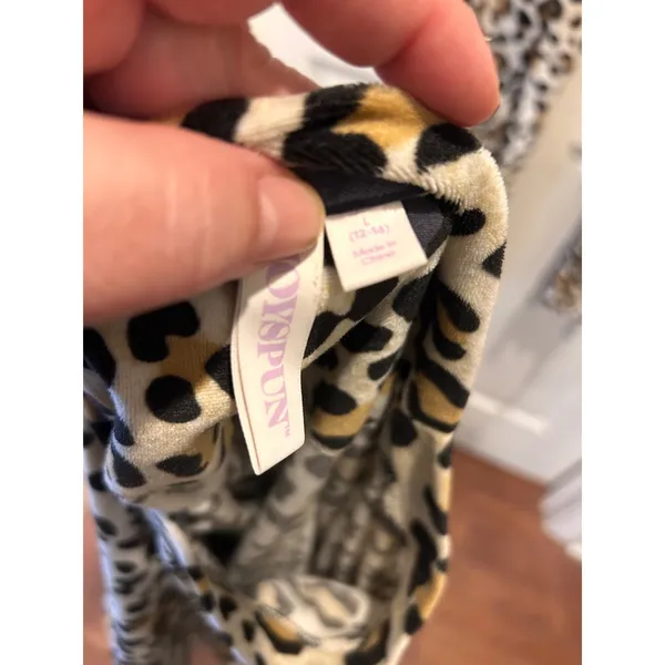 Joyspun Womens Leopard‎ Print Lounge Set Long Sleeve Top Pants Sleepwear Large - Image 7