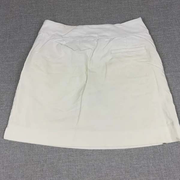 Peck‎ & Peck Skirt Womens 8 White Twill Pencil Short Pockets Anthropologie - Image 8