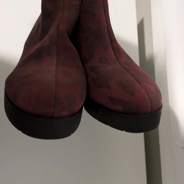 Lucky Brand Karmeya Platform Ankle Boots Red Pattern 7.5 - Image 10