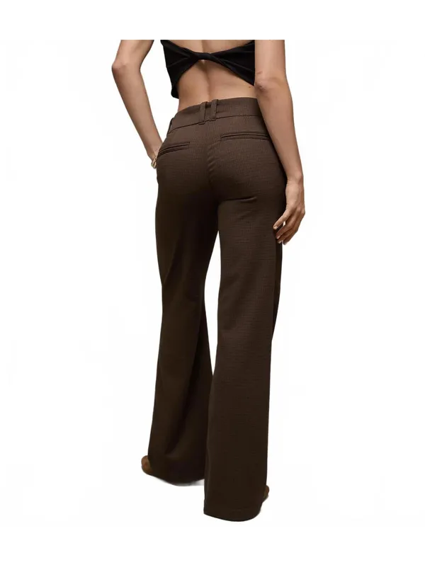 AE Stretch Mid-Rise Flare Trouser Pants American Eagle NWT Light Brown Size 0R - Image 2
