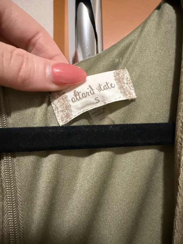 Altar'd State Olive Green Long Sleeve Midi Dress - Image 3