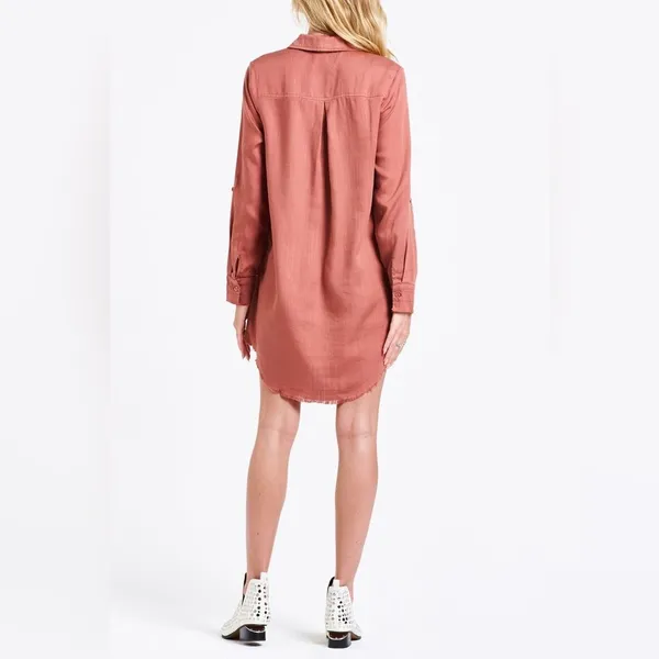Dear John Denim Wistful Mauve Long Sleeve Button Avery Dress - Image 9