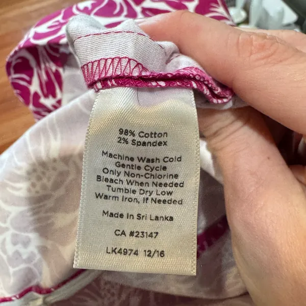 Talbots Floral Mini Skirt with Scalloped Hem in Magenta/Women’s 10‎ - Image 6