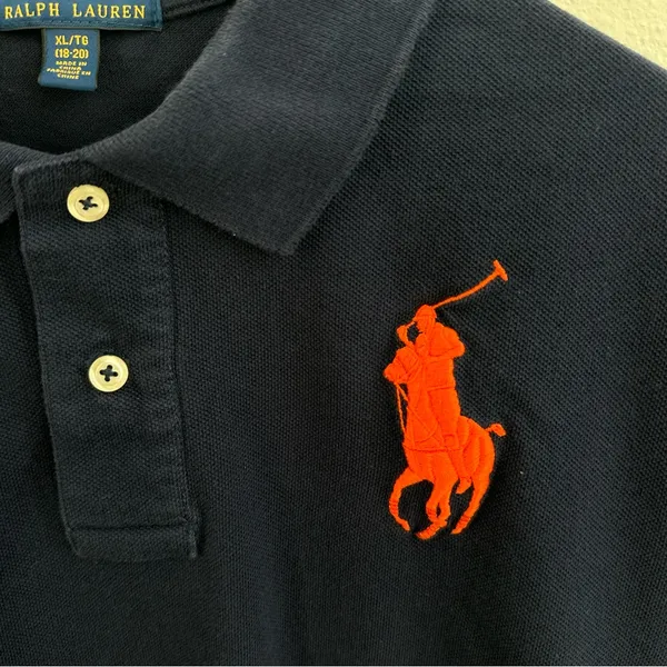 Navy Ralph Lauren cropped polo shirt - Image 3